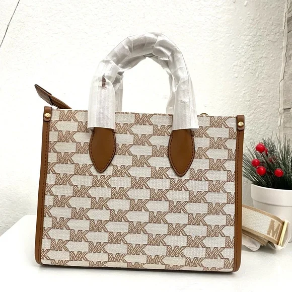 Michael Kors Mirella Small Logo Jacquard Crossbody Bag - Picture 3 of 10